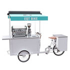Cuerpo de acero puro del triciclo del carro comercial del café con vida de servicio larga