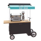 4 ruedas cargan el carro de madera de la venta del café de la bici 300KG