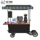 marco metálico de Van Vending Coffee Bike Cart de la comida 350w