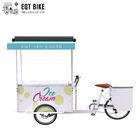 Triciclo de la venta del helado del carro 18KM/H de la bicicleta del helado del freno de disco