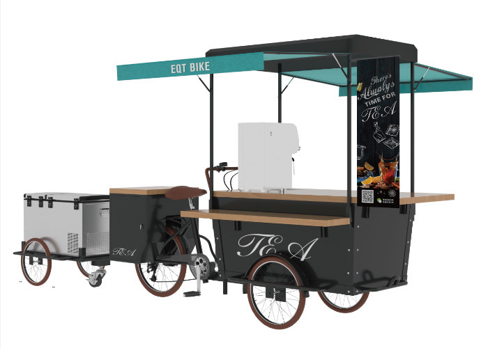Diseño integrado bici eléctrica comercial de la bebida del té para una tienda de la persona