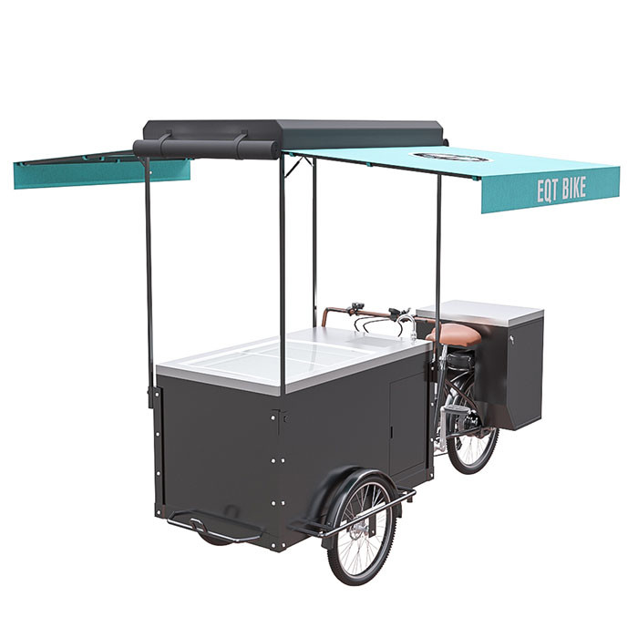Capacidad de carga del triciclo del carro del helado del ciclo de tres ruedas alta para al aire libre