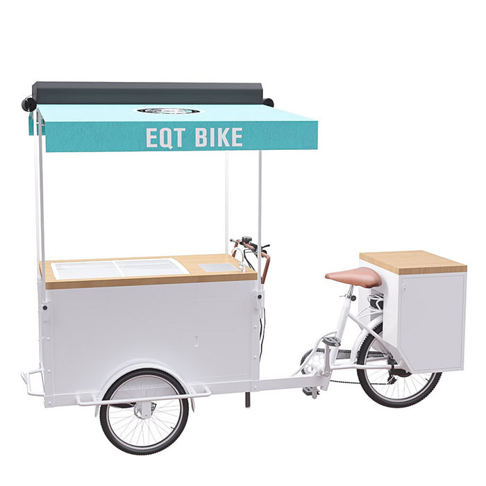 Carro amistoso al aire libre de la bicicleta del helado de Eco con alta capacidad de carga 300KG