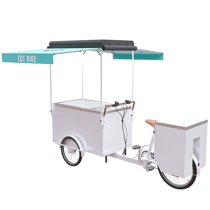 Carro eléctrico por encargo de la bicicleta del helado con capacidad de carga grande