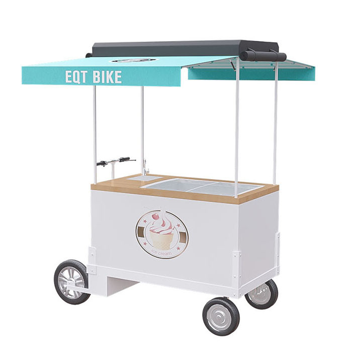 Helado grande del almacenamiento Trike, carro del empuje del helado con vida de servicio larga
