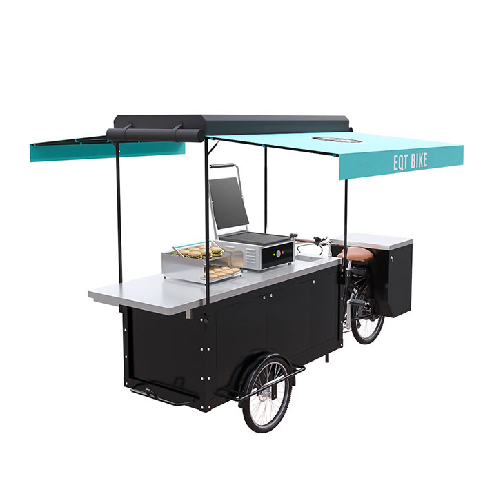 Carro eléctrico modificado para requisitos particulares de la comida de la vespa, carro de la comida del ciclo de EQT para la hamburguesa