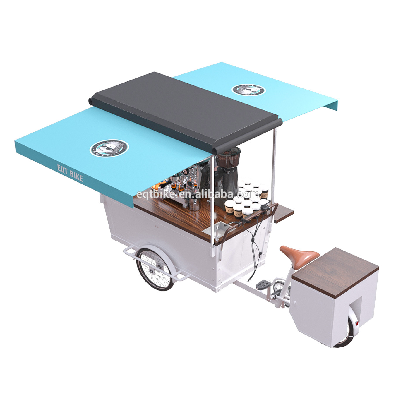 Carro móvil del café de la carga de madera 300KG de la mesa de trabajo SS304
