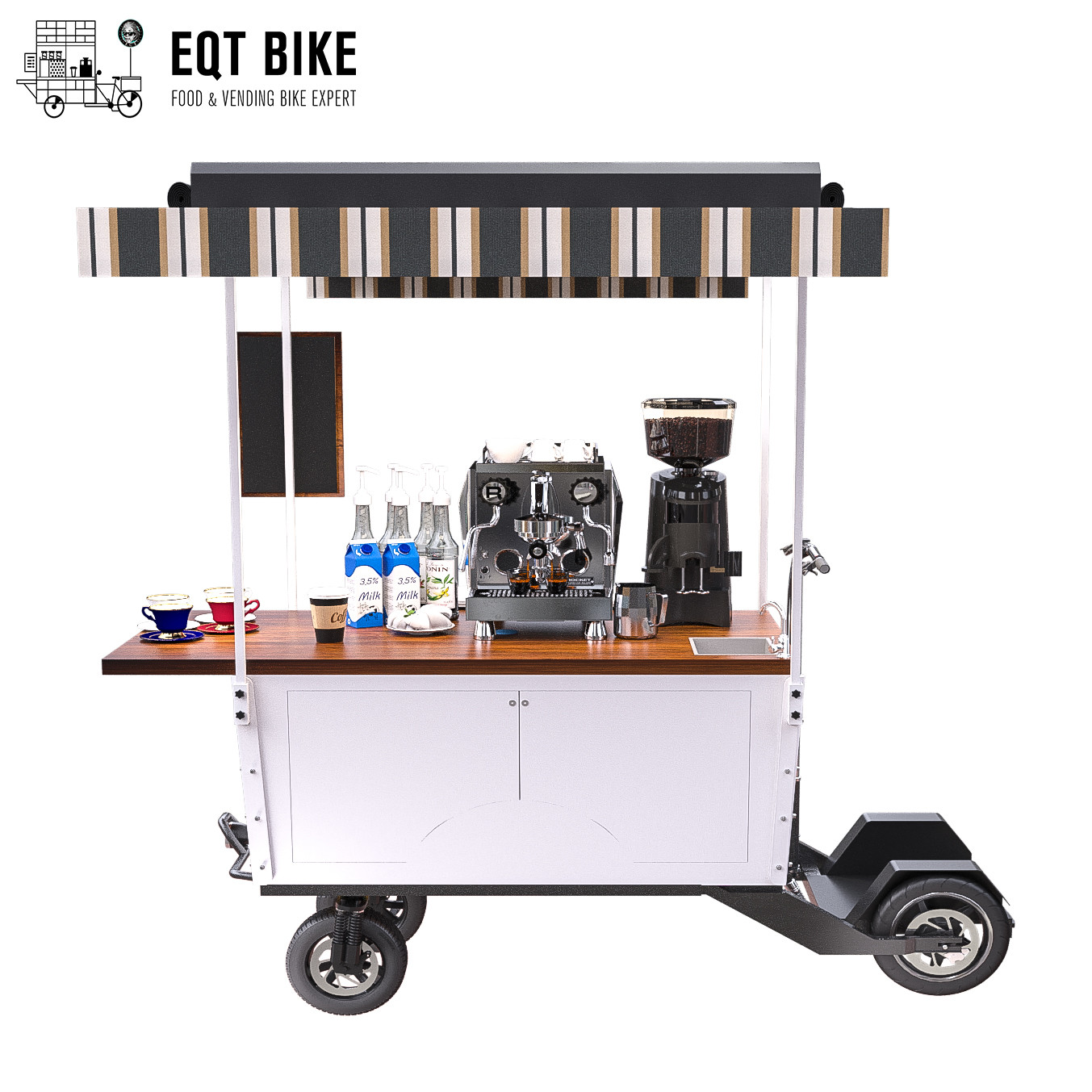 Carro eléctrico de cuatro ruedas IPX4 18KM/H de la bici del café de la vespa