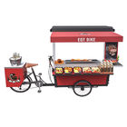 carro móvil al aire libre de la venta de la barbacoa del triciclo de la comida 350W
