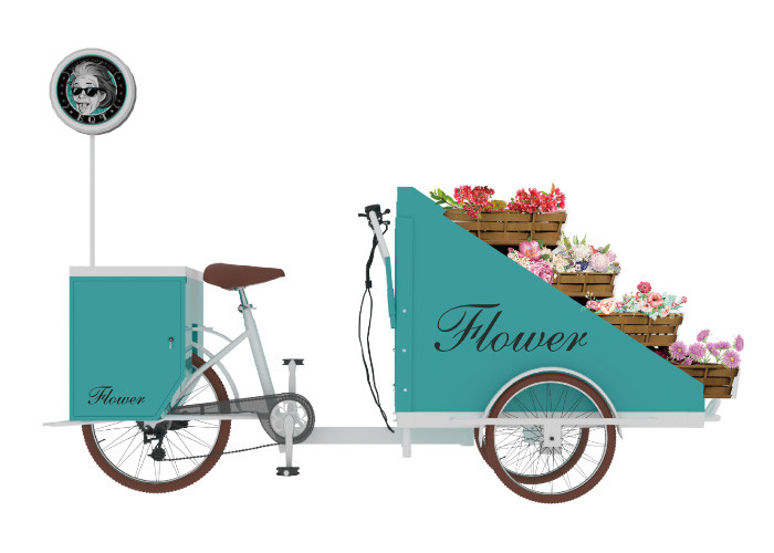 Aprobación eléctrica comercial del CE del aspecto de la moda de los triciclos de la venta de la comida